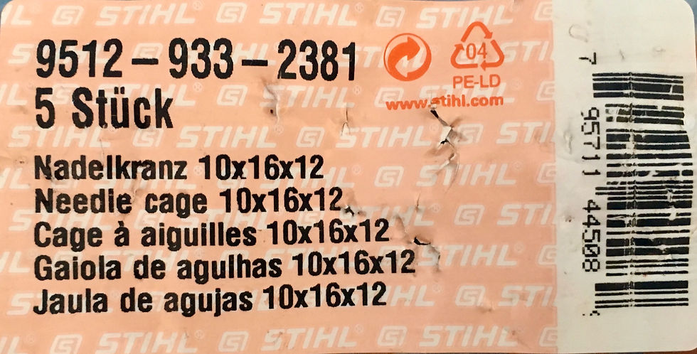 Thumbnail: STIHL Genuine 034, 036, MS360 Clutch Bearing  # 9512 933 2381