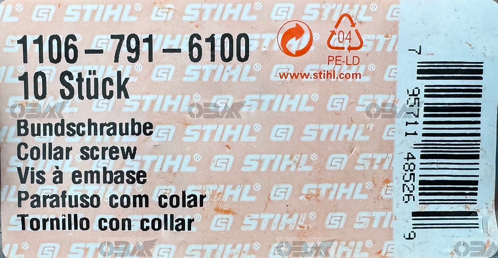 Thumbnail: STIHL Genuine 070AV MarkII AV Screws (Rear Handle)  # 1106 791 6100