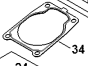 Thumbnail: STIHL Genuine MS400 MS400C Hi Compression Cylinder Gasket (0.5mm) #1140 029 2302