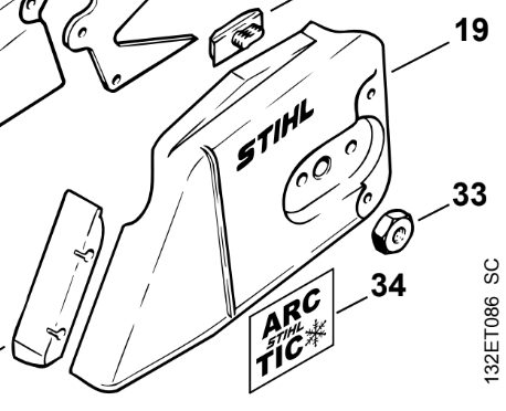 Thumbnail: STIHL Clutch Cover 034 036 038 044 440 046 460 064 066 660 #1125 640 1701