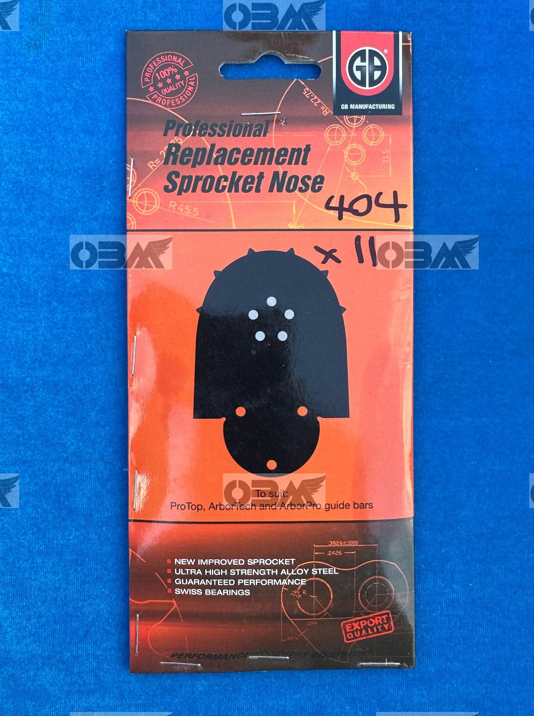 GB Replacement .404 x 11 Tooth Sprocket Nose/Tip # GB11VQ