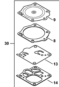 Thumbnail: STIHL Genuine MS651 MS661 MS661C Carburettor Kit (4 Part)  # 1144 007 1700