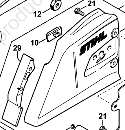 Thumbnail: STIHL Genuine 361 362 441 Skirted Clutch Cover / Sprocket Cover #1138 648 0400