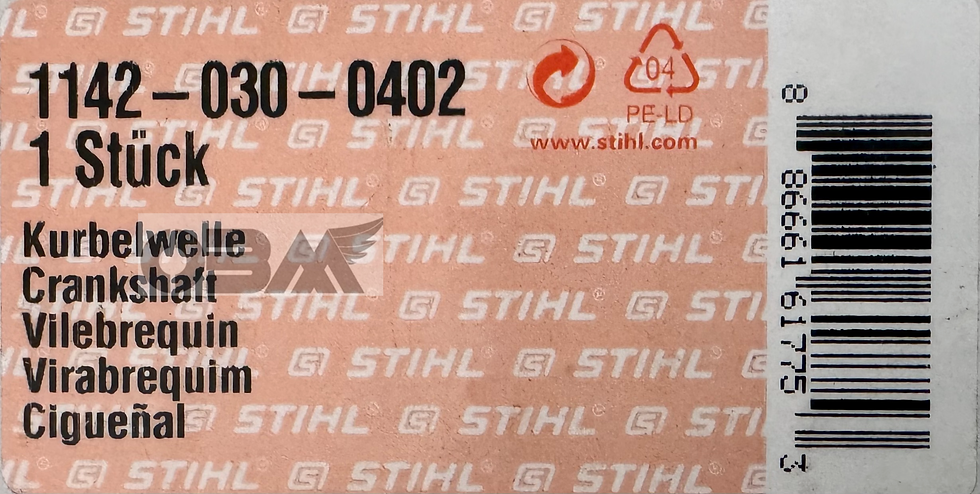 Thumbnail: STIHL Genuine MS462 Crankshaft  # 1142 030 0402