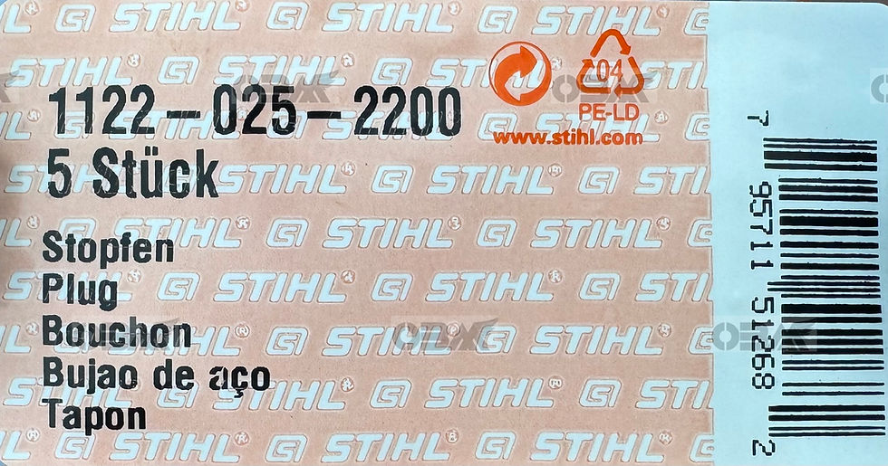 Thumbnail: STIHL Genuine Decompressor Valve / Blanking Plug  # 1122 025 2200