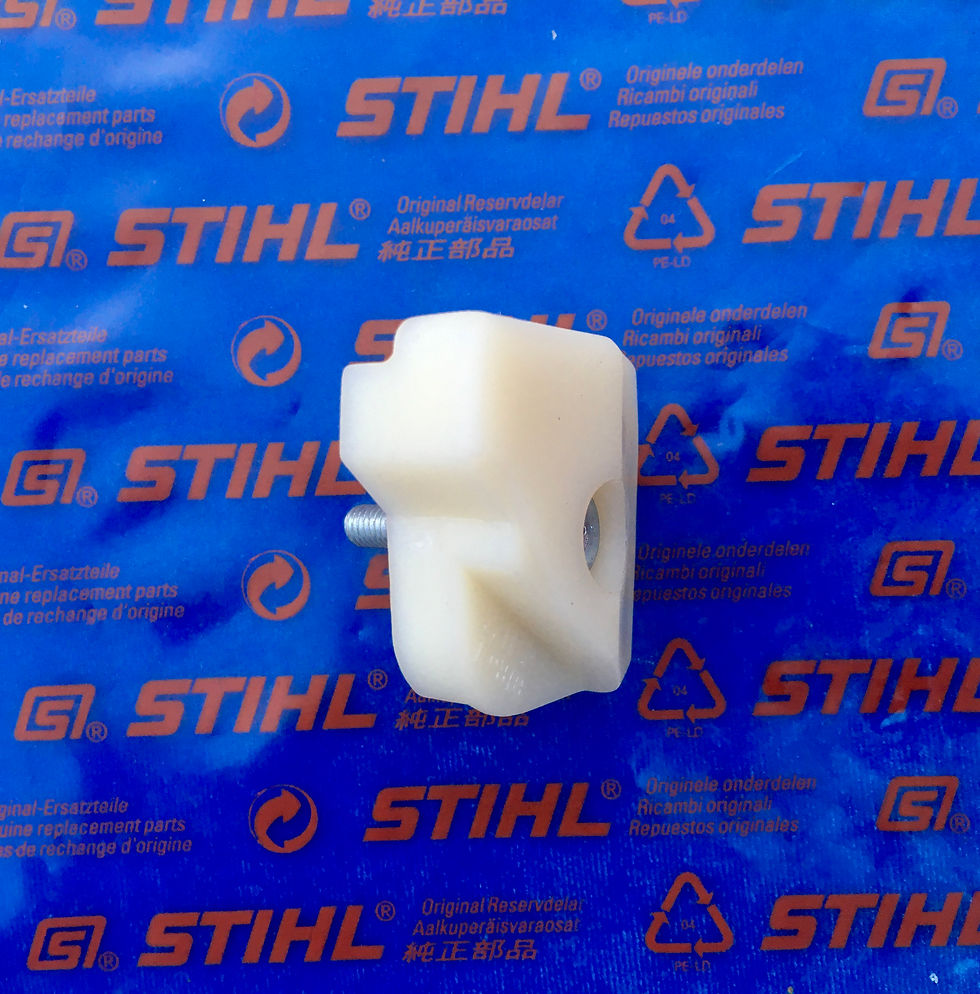 Thumbnail: STIHL Genuine HD Nylon Guide Block+Spline Screw fits many saws # 1122 640 8300