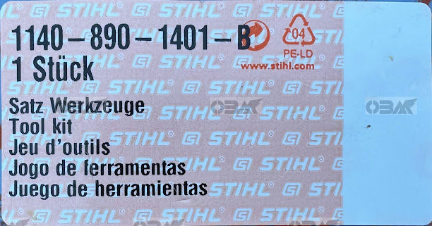 Thumbnail: STIHL Genuine MS362 MS400 Tool Kit  # 1140 890 1401