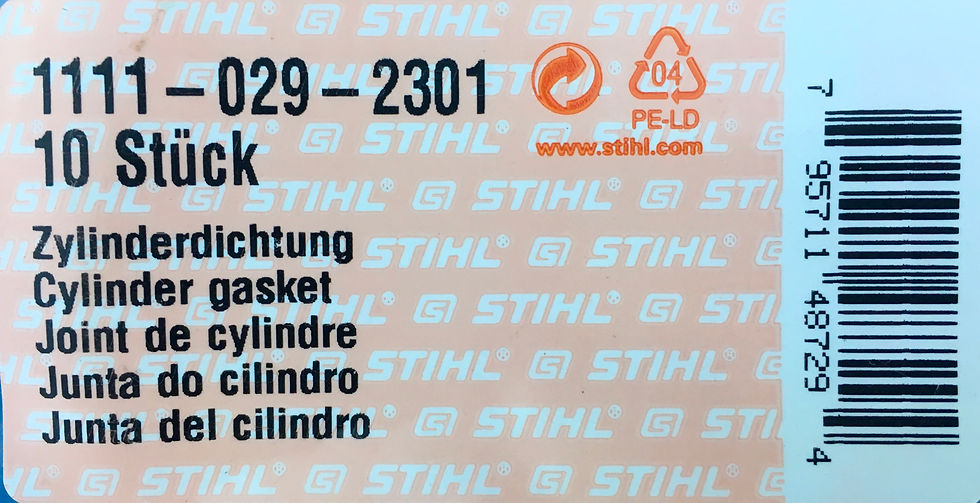 Thumbnail: STIHL Genuine 075, 076 Cylinder Base Gasket  #1111 029 2301