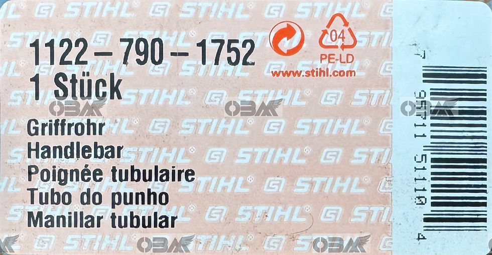 Thumbnail: STIHL Genuine 064 066 MS660 Heated 3/4 Wrap Handle Front Handle. #1122 790 3650