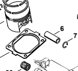 Thumbnail: STIHL Genuine Piston Clips 12 x 1mm (2) fits all 12mm Piston Pins #9463 650 1200