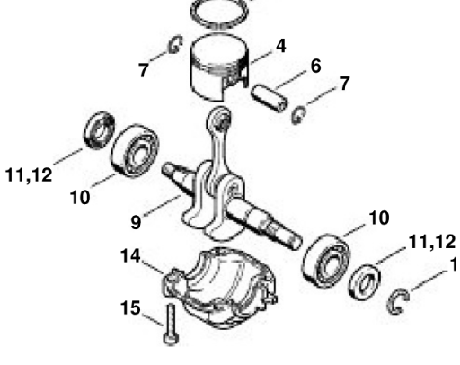 Thumbnail: STIHL Genuine 15 x 25 x 5mm Crankcase Seals fits 017 to MS391 etc #9638 003 1581