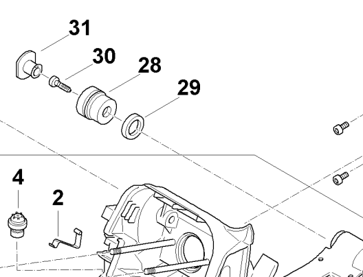 Thumbnail: STIHL Genuine 038 084 088 381 880 881 LH Front AV Buffer Plug1119 791 7306