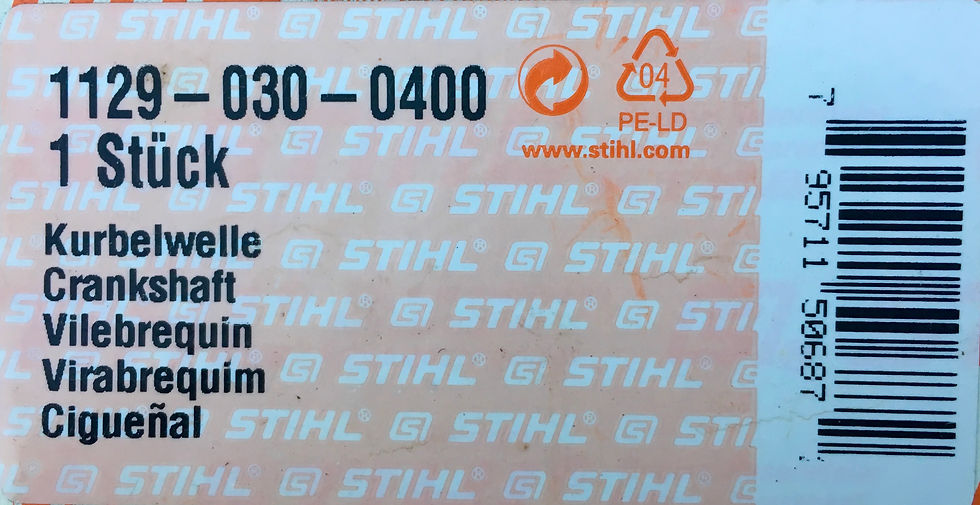 Thumbnail: STIHL Genuine 020, 020T, MS200, MS200T Crankshaft  # 1129 030 0400