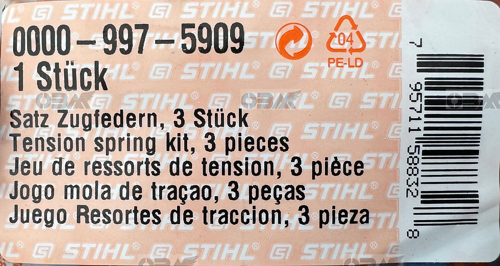 Thumbnail: STIHL Genuine 070 070AV MS720 Clutch Spring Set (3)  # 0000 997 5909