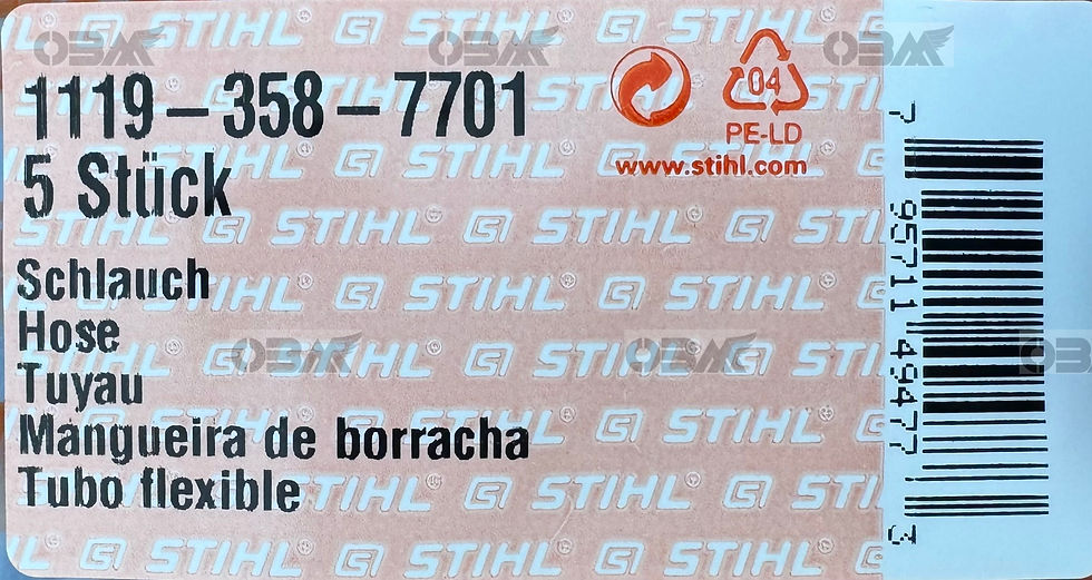Thumbnail: STIHL Genuine 028 029 034 036 038 039 Fuel Pick Up Line  # 1119 358 7701