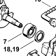 Thumbnail: STIHL Genuine 034 036 044 MS340 360 440 Propriety Clutch Bearing  #9523 003 4275