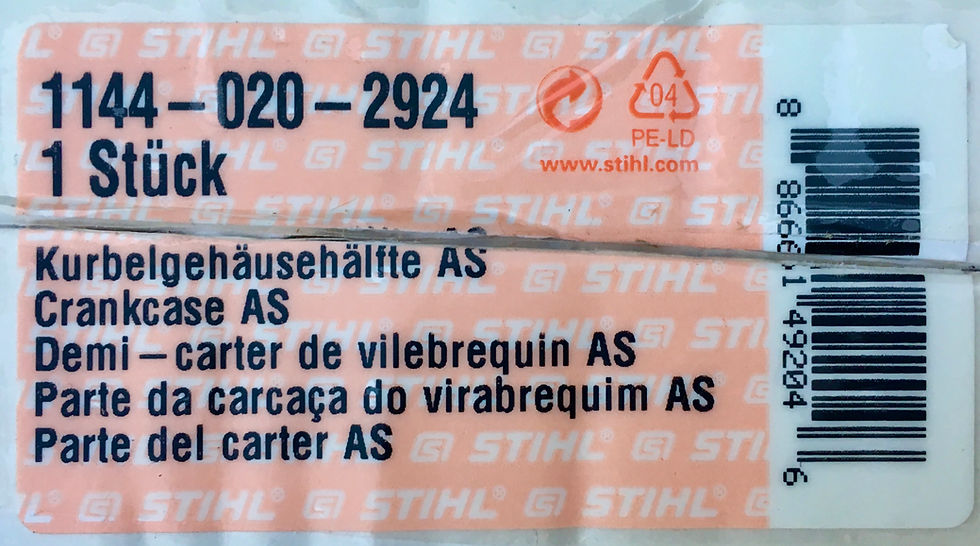 Thumbnail: STIHL Genuine MS661, MS661C Crankcase Half (Clutch Side)  #1144 020 2924