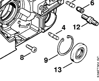 Thumbnail: STIHL Genuine 038 380 381 Crankcase Seals Set  # 9640 003 1880 + 1340
