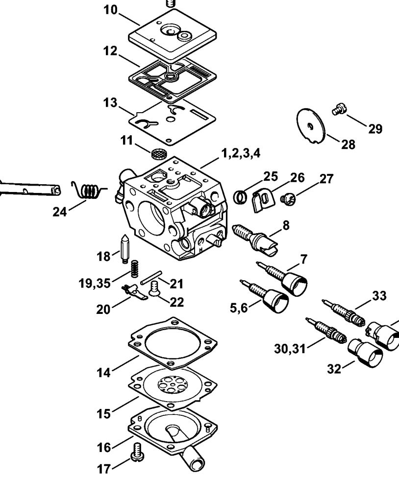 Thumbnail: STIHL Genuine MS382 Carburettor KIt / Carby Kit  # 1119 007 1700