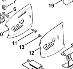 Thumbnail: STIHL Genuine 084  Outer Guide Plate  # 1124 664 1100