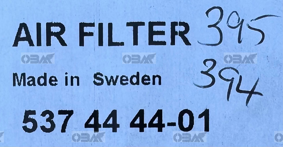 Thumbnail: HUSQVARNA Genuine 394 395 Air Filter Element + Hose Clamp  # 537 44 44-01