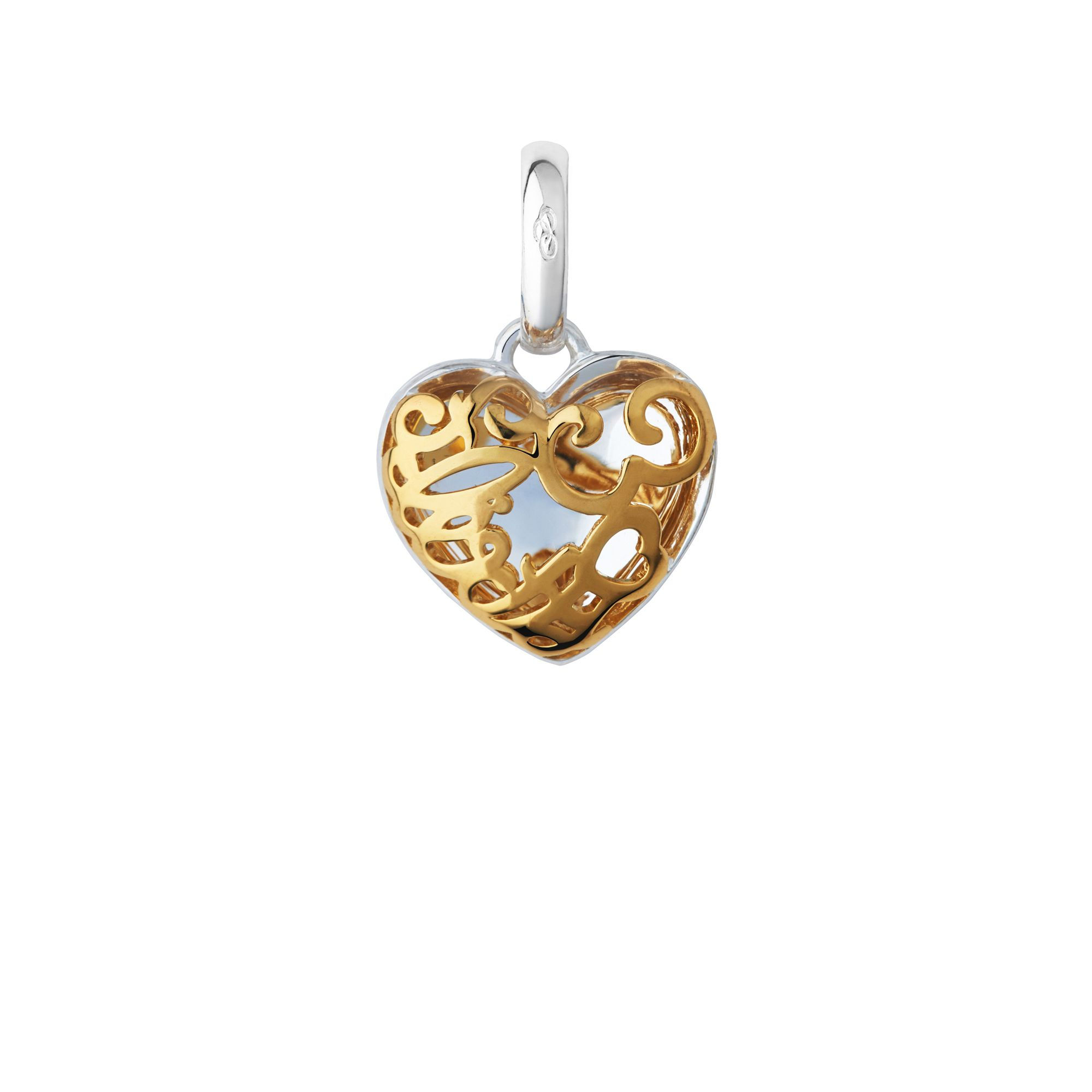 Links of London 18kt Yellow Gold Vermeil & Sterling Silver Flirty 30 Heart Charm