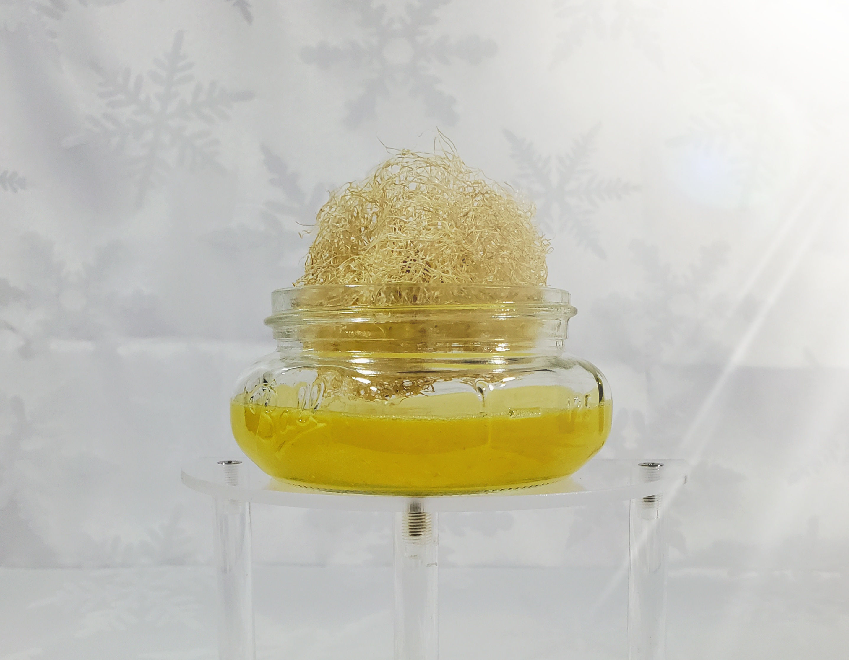 Household lemon soap dish with luffa