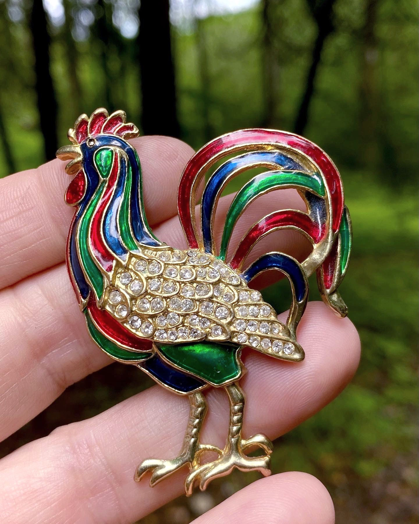 Vintage Rooster Brooch
