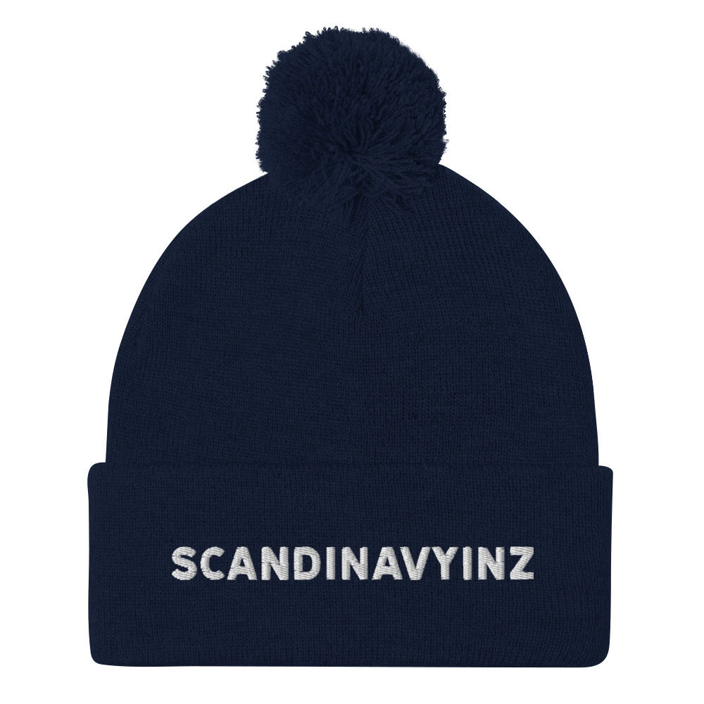 Scandinavyinz Dark Pom-Pom Beanie