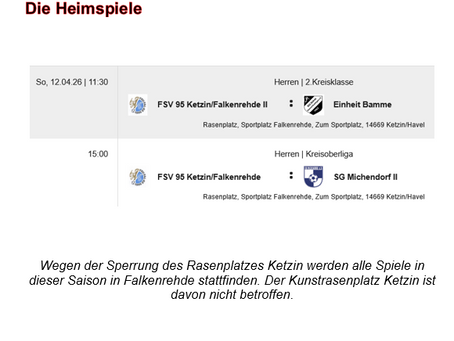 Kommender Sonntag: Heimspieltag der Männer 