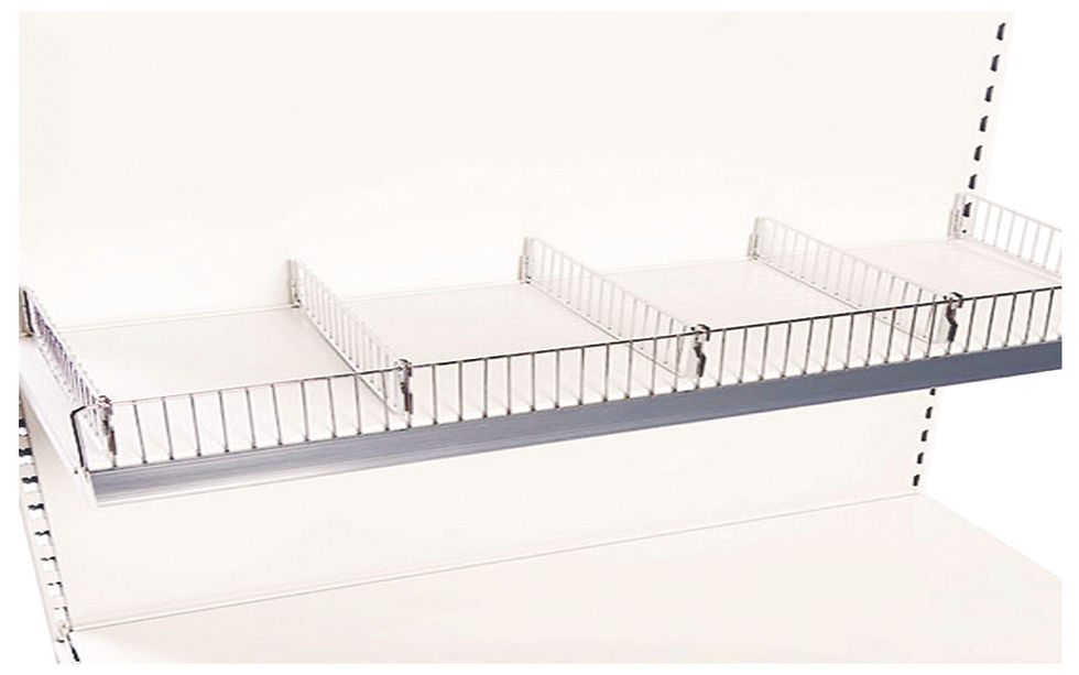 SUPERMAKET SHELVING WIRE RISER AND DIVIDER