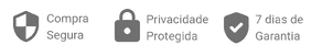 Compra Segura, Privacidade Protegida, 7 dias de garantia