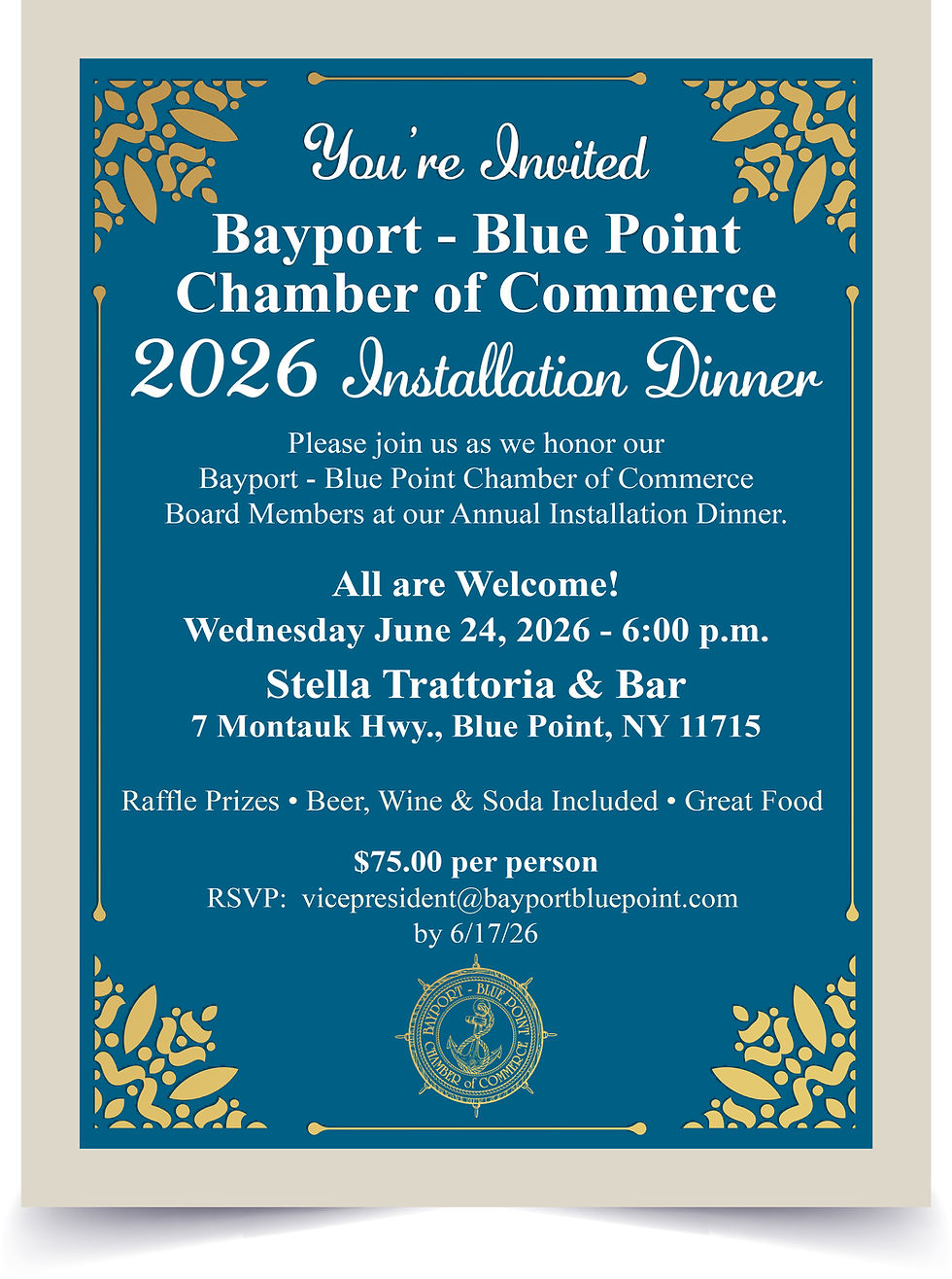 Join Us for the 2026 Installation Dinner