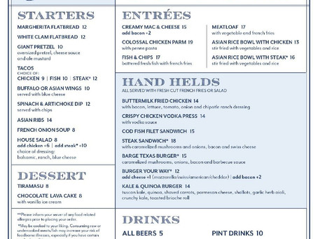 Blue Goose To Go Menu!