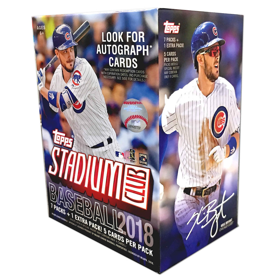 2018  Stadium Club Retail Blaster Box (8 Packs/5 Cards)