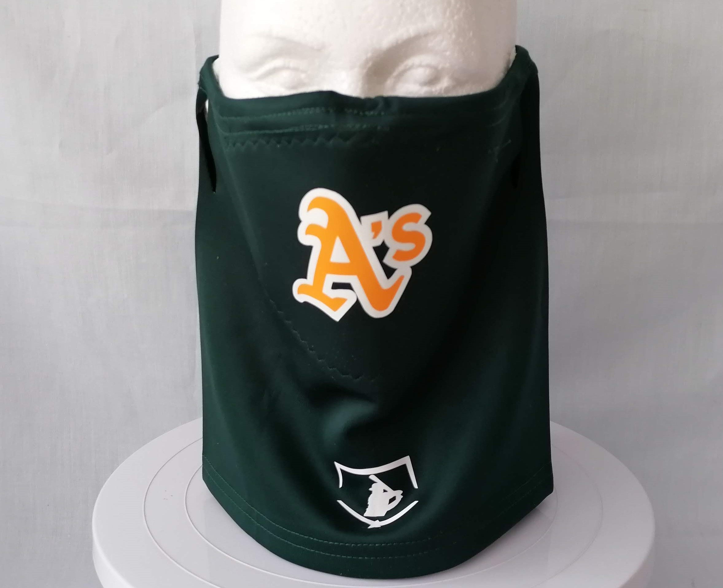 CUBREBOCA ATLETICOS DE OKLAND TUBULAR VERDE BOTELLA