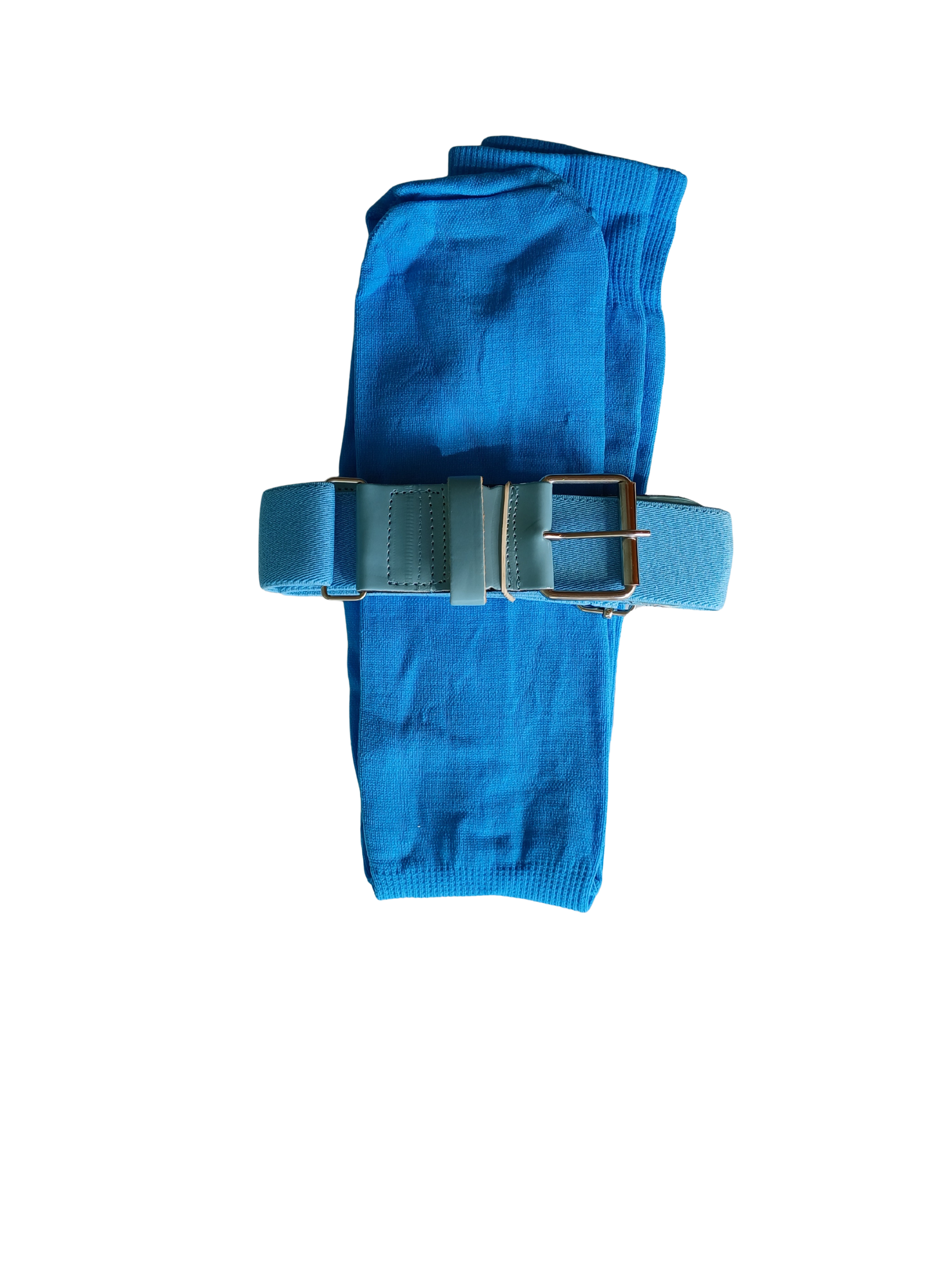 CINTURON Y MEDIAS DE BEISBOL AZUL TURQUESA L