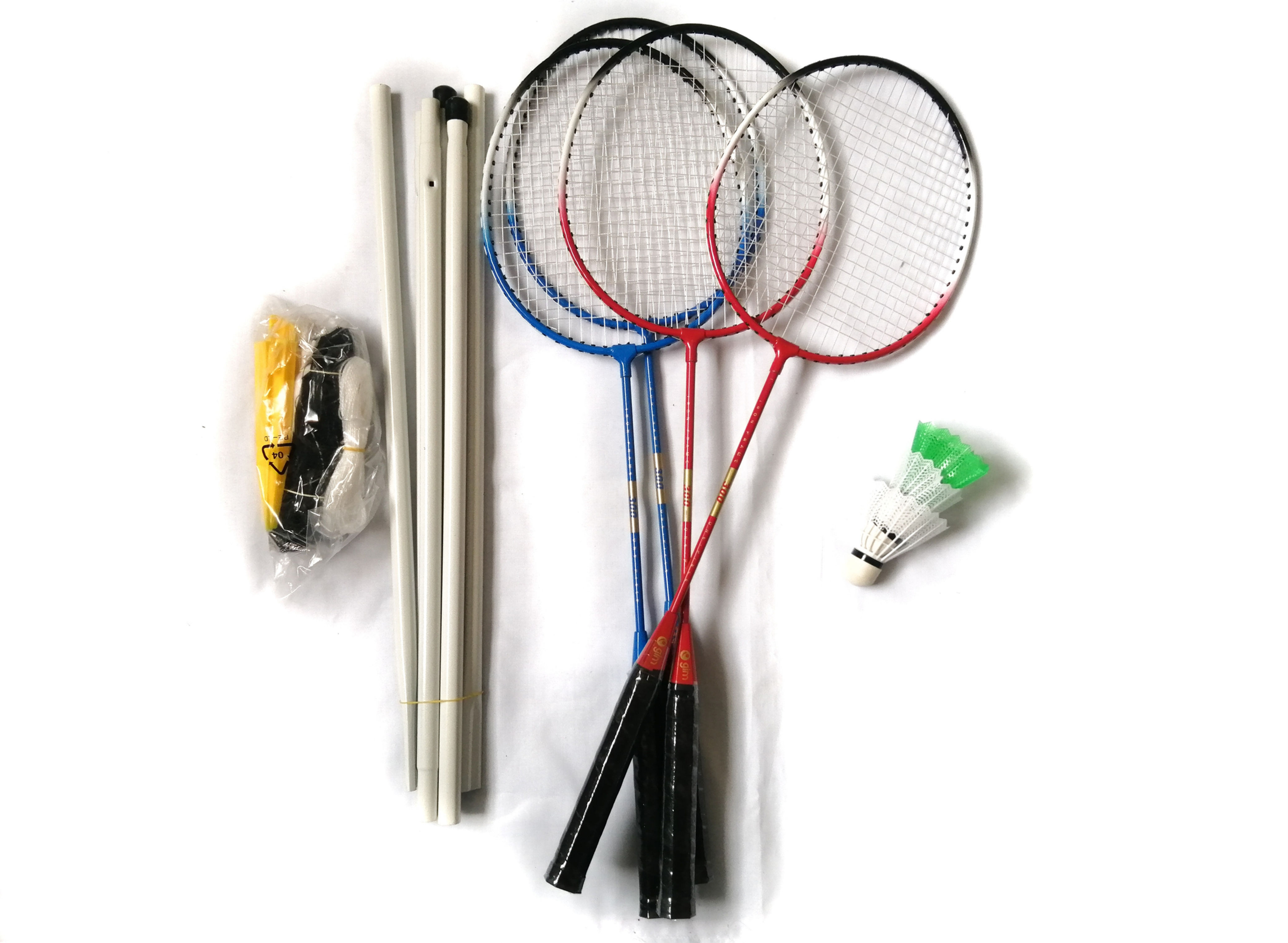 RAQUETAS BADMINTON GALLITOS RED Y POSTES RAQUETA