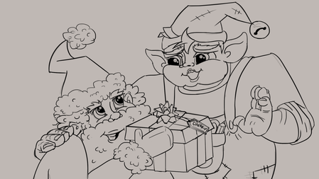 Santa & character_Line_WIP_05