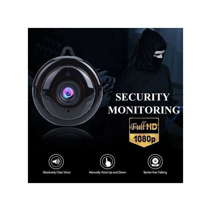 Miniature : V380 - Mini Caméra De Surveillance - Wifi -1080p - IP - CCTV - Noir