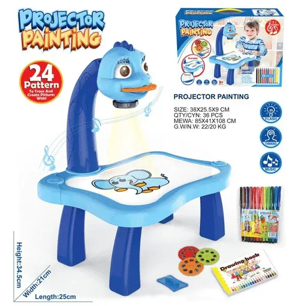 Miniature : Bureau et projecteur Peinture pour apprendre le dessin pour enfants avec 3 disqu