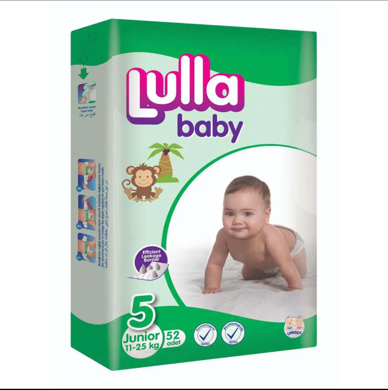 Couches jetables LULLA BABY Taille 5 (11-25kg) – 52 couches