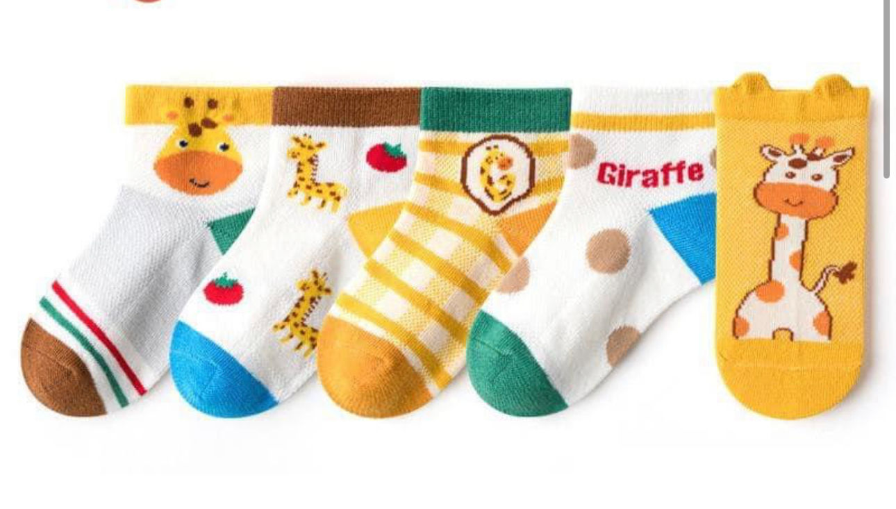 Chaussettes design pour enfant lot de 5