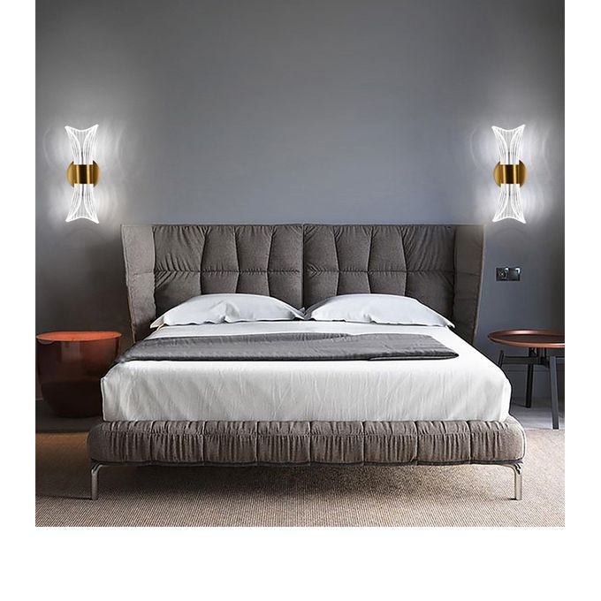 Miniature : Applique Murale De Luxe En Acrylique Doré,luminaire Décoratif D'intérieur, Idéal