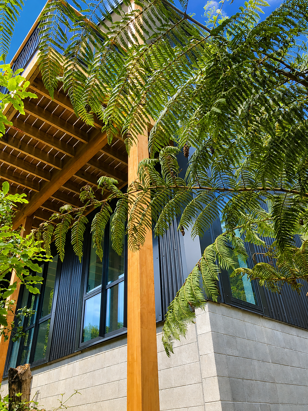 Modern architectural building in a design portfolio
