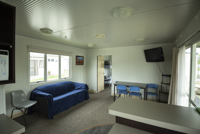 One Bedroom Cottage Lounge Area - Alexandra Holiday Park