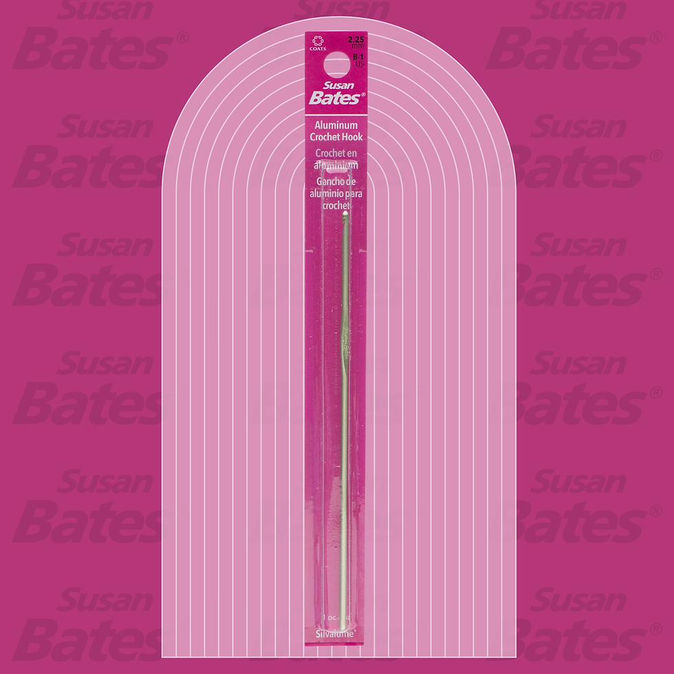 2.25mm crochet hook (US B-1), shown in packaging