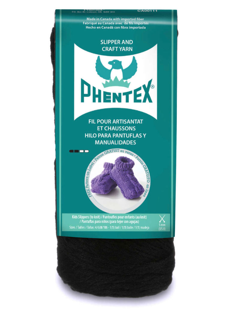 Pre-Order 3 Pack:  Black - Phentex Slipper & Craft Yarn