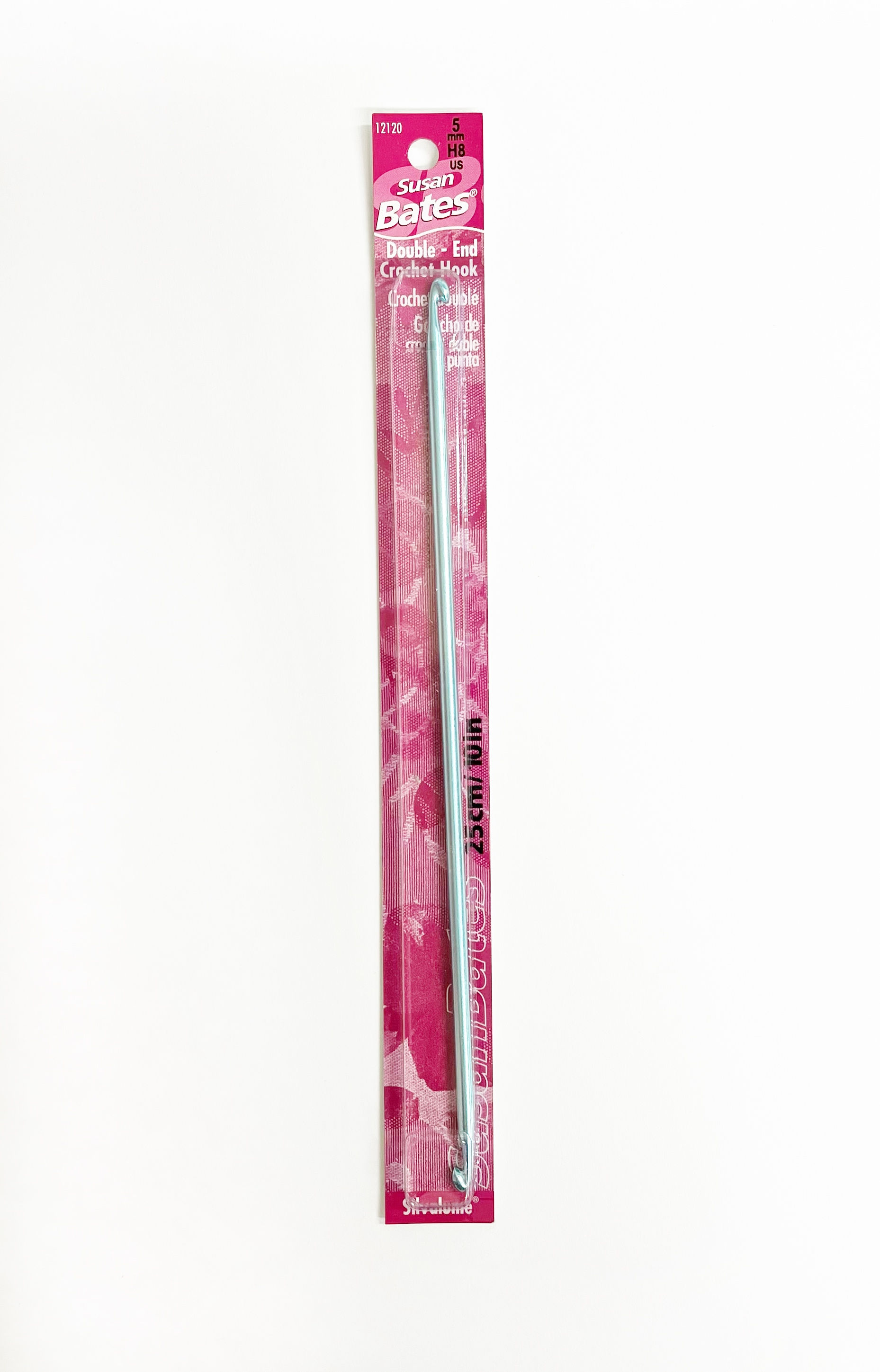5mm Silvalume 10" Double-End Crochet Hook - Susan Bates