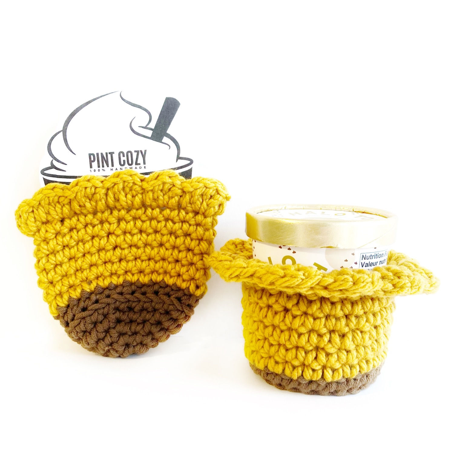 Gold Sunflower - Ice Cream Pint Cozy